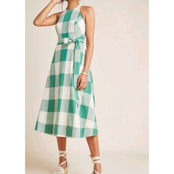 Maeve Anthropologie Women's Greta Gingham Dress Size 10 - Picture 1 of 6